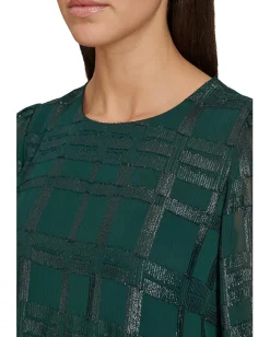 Calvin Klein Glitter Chiffon Dress Malachite Online