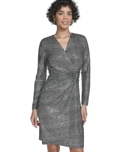 Women Calvin Klein Glitter Knit Bar Dress