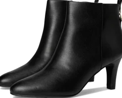 LifeStride Glow Zip Short Boots Black New