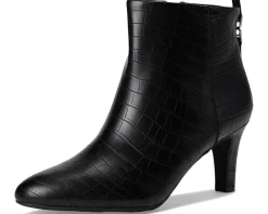 LifeStride Glow Zip Short Boots Black Croco Online