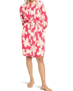 NIC+ZOE Glowing Flower Blouse Dress Pink Multi New