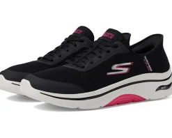 SKECHERS Performance Go Walk Arch Fit 2.0 Valencia Hands Free Slip-Ins Black/Hot Pink Best