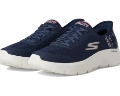 SKECHERS Performance Go Walk Flex Eva Hands Free Slip-Ins Navy/Pink Outlet
