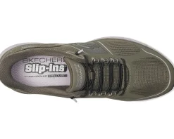 SKECHERS Performance Go Walk Glide Step 2.0 Elektra Hands Free Slip-Ins Olive Clearance