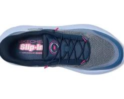 SKECHERS Performance Go Walk Max Cushioning Hyper Burst Nikita Hands Free Slip-Ins Navy/Pink Outlet