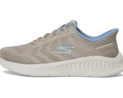 SKECHERS Performance Go Walk Now Hands Free Slip-Ins Taupe/Blue Hot