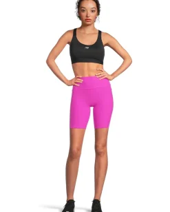 Women SKECHERS Go Walk Ribbed High Waist 8 inch Bike Shorts