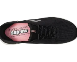 SKECHERS Performance Go Walk Travel Milan Hands Free Slip-Ins Black/Pink New