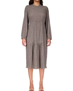 Women Sanctuary Going West Open Back Gingham Midi Dress