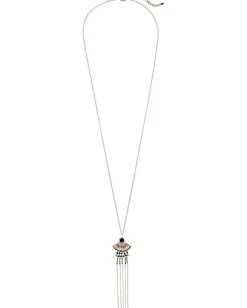 Lucky Brand and Beaded Fringe Necklace Gold Sale