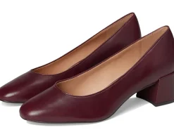 Cole Haan Go-to Shayla Block Heel Pump Black Garnet Leather Discount
