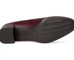 Cole Haan Go-to Shayla Block Heel Pump Black Garnet Leather Discount