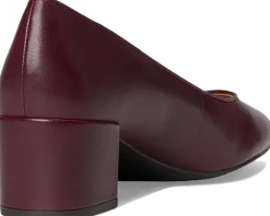 Cole Haan Go-to Shayla Block Heel Pump Black Garnet Leather Discount