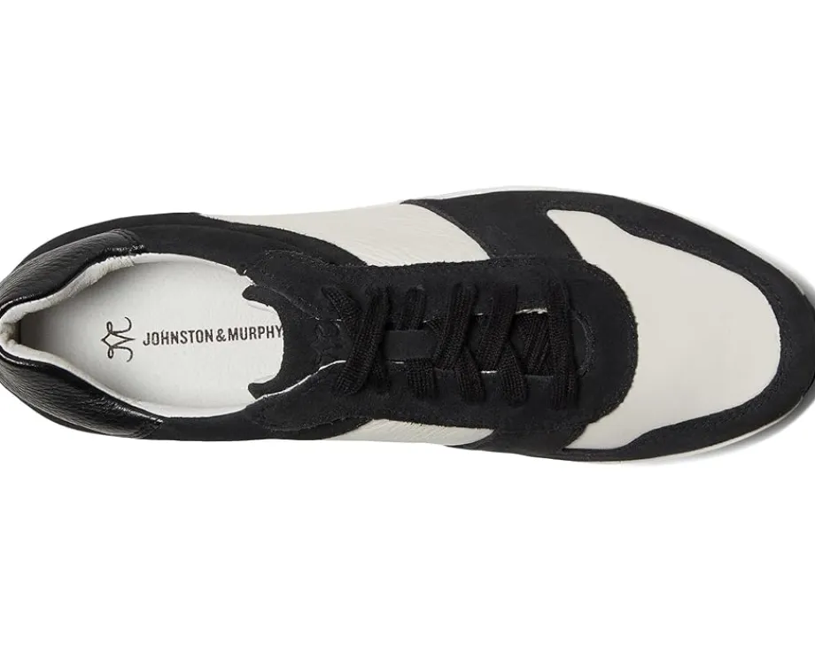 Johnston & Murphy Gracie Color-Block Lace-Up Black Hot