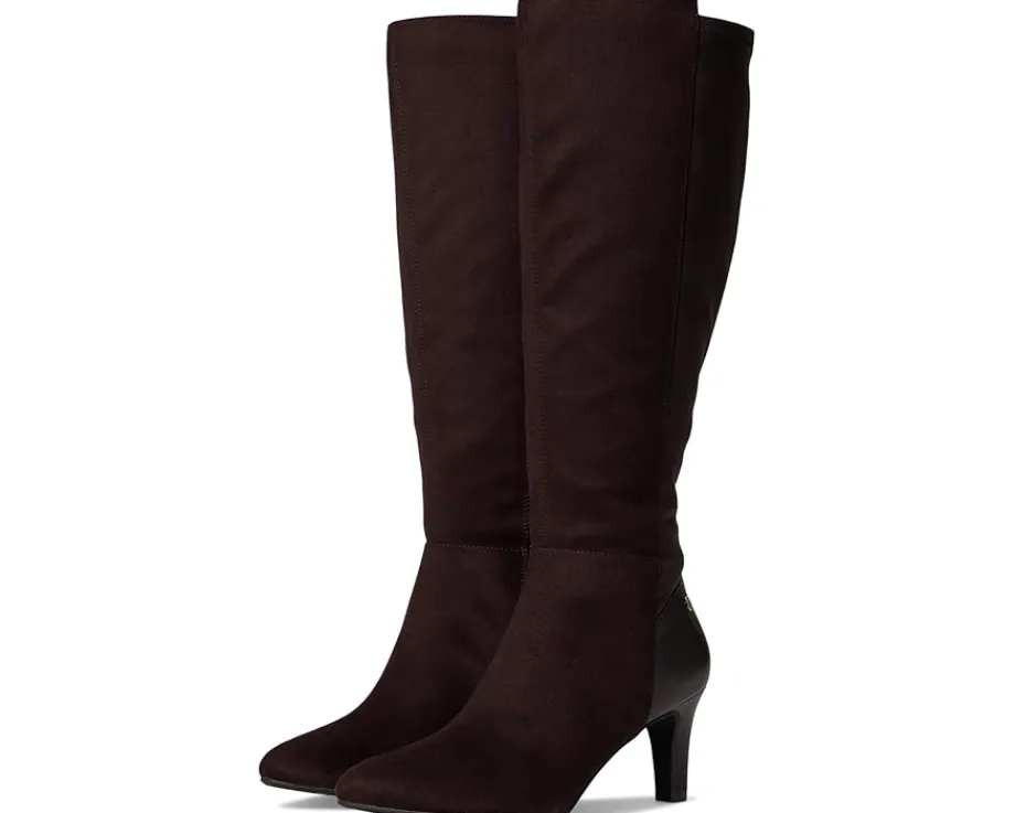 LifeStride Gracie Wide Calf High Heeled Tall Boots Dark Chocolate Wide Calf Discount