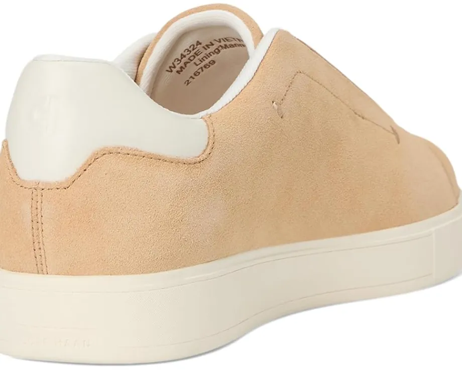 Cole Haan GrandPro Luxe Slip-On Sneakers Tuscan Sand Suede Discount