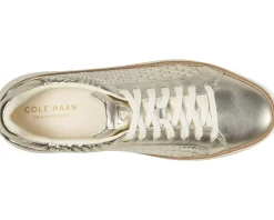 Cole Haan Grandpro Topspin Sneaker Soft Gold Genevieve Weave Leather/Ivory Sale