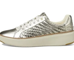 Cole Haan Grandpro Topspin Sneaker Soft Gold Genevieve Weave Leather/Ivory Sale
