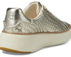 Cole Haan Grandpro Topspin Sneaker Soft Gold Genevieve Weave Leather/Ivory Sale
