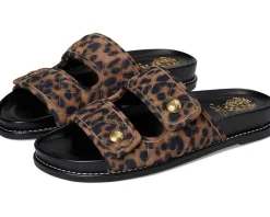 Women Vince Camuto Graysin Quilted Double Band Slide Sandals