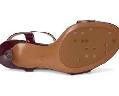 Women Lauren Ralph Lauren Gwen Crinkle Patent Leather Sandals