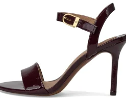 Women Lauren Ralph Lauren Gwen Crinkle Patent Leather Sandals