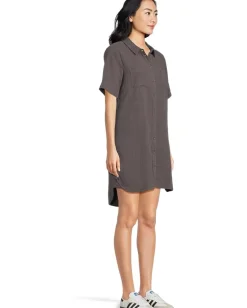 Women Mod-o-doc Half Sleeve Swing Shirt Dress