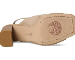 Vince Camuto Haliza Peep Toe Block Heel Sandal Tortilla