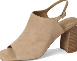 Vince Camuto Haliza Peep Toe Block Heel Sandal Tortilla