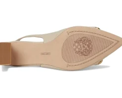 Vince Camuto Hamden Chain Link Slingback Pumps Soft Buff New