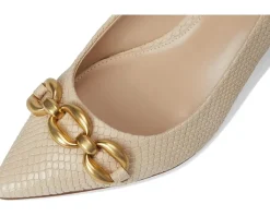 Vince Camuto Hamden Chain Link Slingback Pumps Soft Buff New