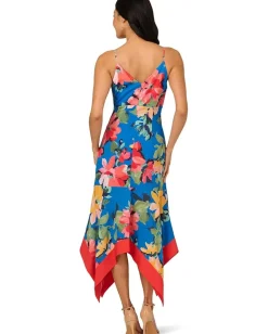 Women Adrianna Papell Handkerchief Floral Midi Dress