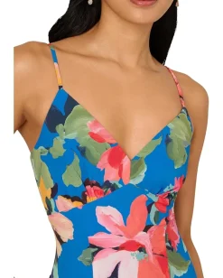 Women Adrianna Papell Handkerchief Floral Midi Dress