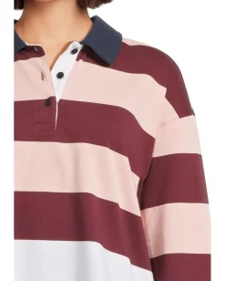 Madewell Hannah Rugby Polo Cabernet Sale