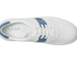 Women Lauren Ralph Lauren Harlie Color-Blocked Leather Sneakers