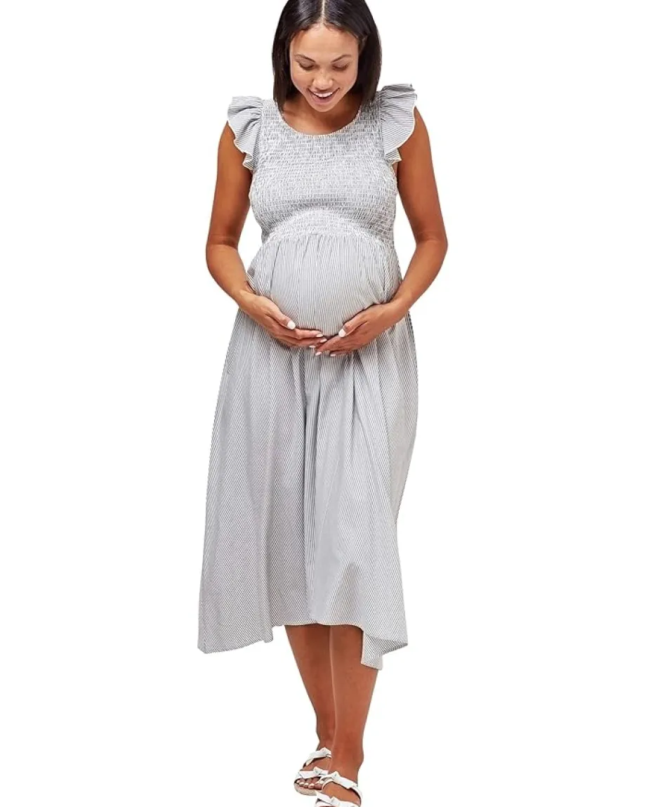 Women NOM Maternity Harper Smocked Maternity Dress