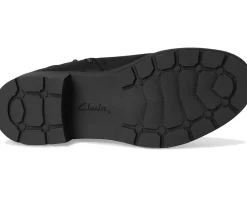 Clarks Hearth Kaylie Black Oily Leather Hot