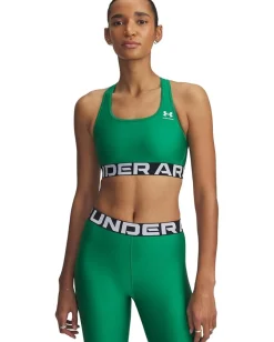 Women Under Armour HeatGear Armour Mid Impact Branded Bra