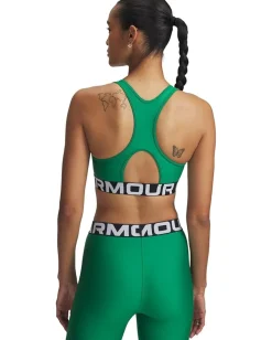 Women Under Armour HeatGear Armour Mid Impact Branded Bra