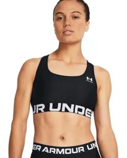 Women Under Armour HeatGear Armour Mid Impact Branded Bra