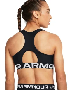 Women Under Armour HeatGear Armour Mid Impact Branded Bra