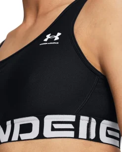Women Under Armour HeatGear Armour Mid Impact Branded Bra