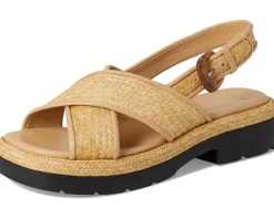 Vince Helena Raffia Slingback Sandals Toasted Wheat Raffia Online
