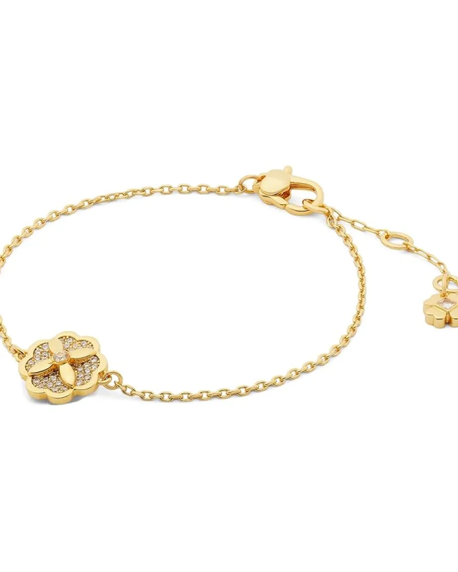 Kate Spade New York Heritage Bloom Bracelet Clear/Gold New