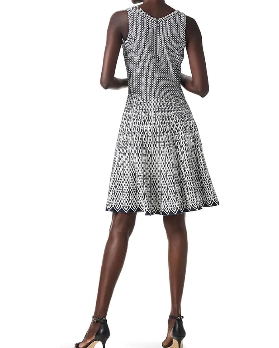 NIC+ZOE Heritage Twirl Dress Indigo Multi Clearance