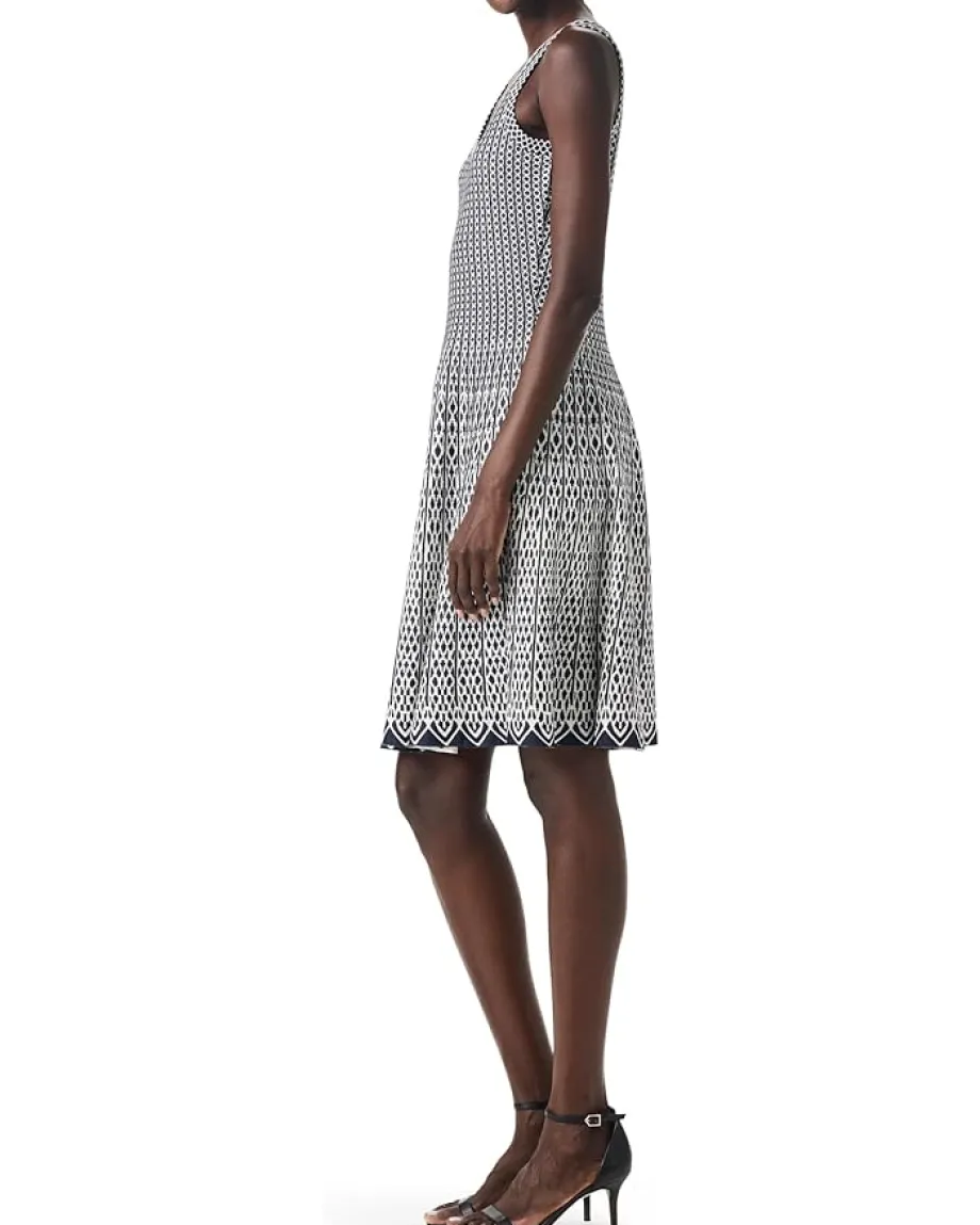 NIC+ZOE Heritage Twirl Dress Indigo Multi Clearance