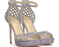 Jessica Simpson Herora Embellished Platform Sandals Irridescent Online