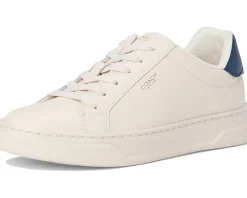 COACH High Line Leather Sneaker Deep Blue/Chalk Clearance