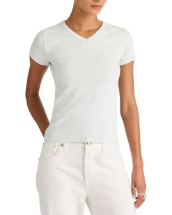 Women Madewell High V Ribbed Baby Tee