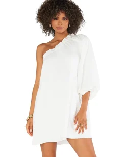 Show Me Your Mumu High Volume Mini Dress White Linen Best
